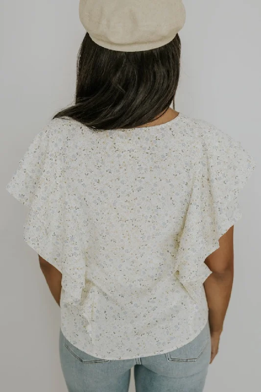 SALT Liliane Lace Trim Detail Blouse