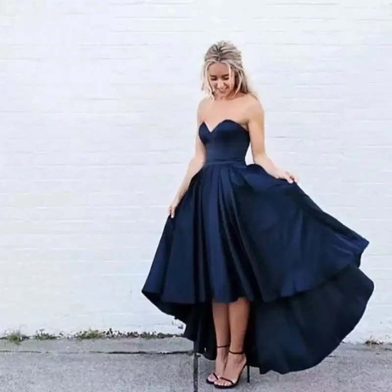 FashionSierra - Navy Blue Prom Dress