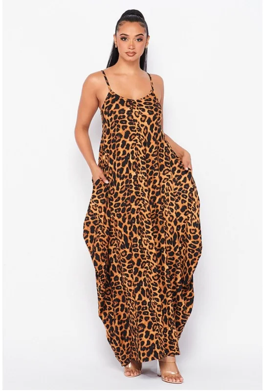 Leopard Boho Maxi Dress