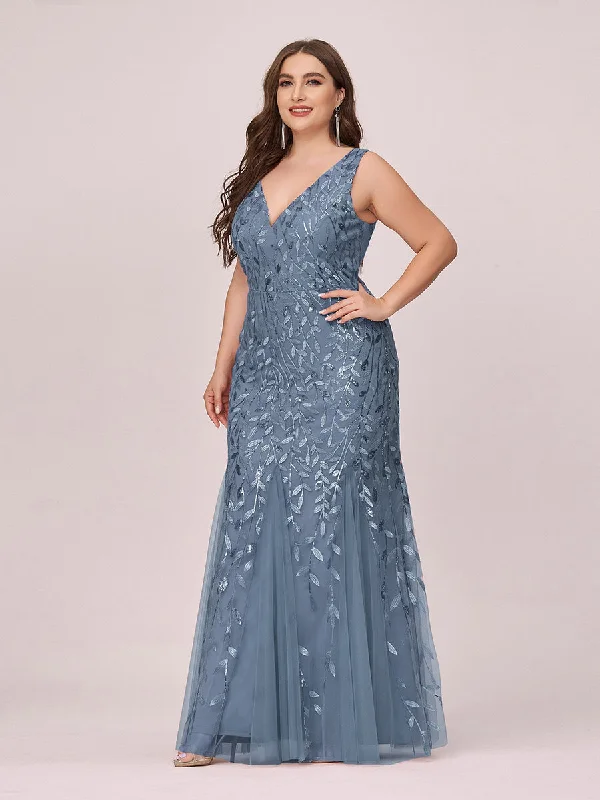 Plus Size Sequin Fishtail Wholesale Evening Dresses for Women