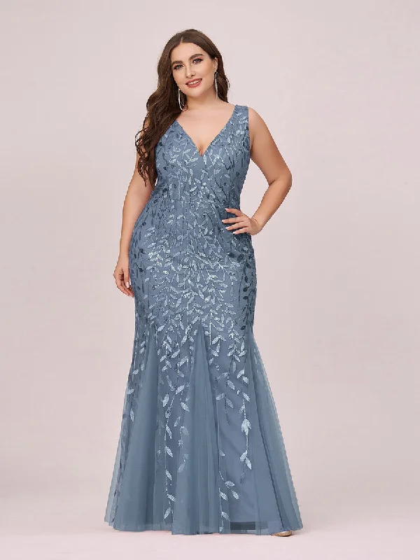 Plus Size Sequin Fishtail Wholesale Evening Dresses for Women