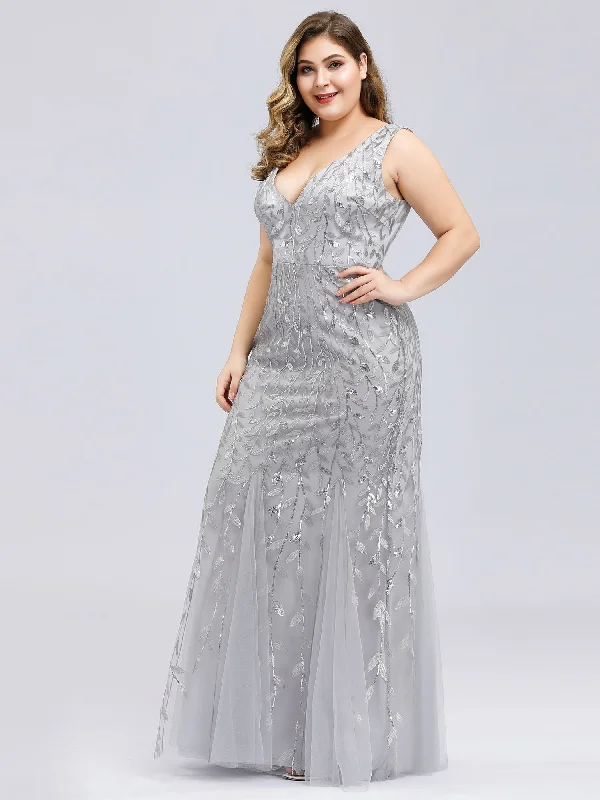 Plus Size Sequin Fishtail Wholesale Evening Dresses for Women